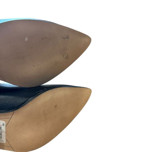 Revolve Franco Sarto Ticada Western Black Leather Knee-High Boots Size 11 - Picture 13 of 15